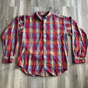 Ralph Lauren Long Sleeved Button Down Flanel Shirt 100% Cotton Boys Size 16-18